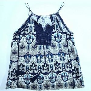 Womens Solitaire Boho Sleeveless Tank Top